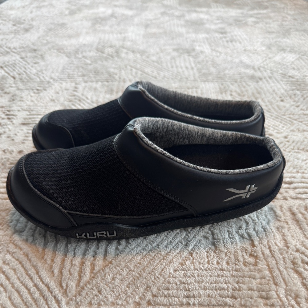 KURU Draft Women’s 9 Black Orthopedic Slipper Clog Plantar Fasciitis Support